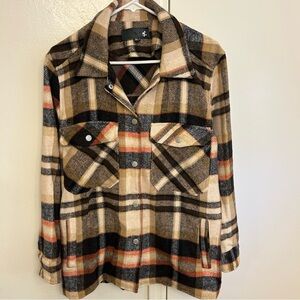 Blank NYC Plaid Flannel Jacket Women’s Medium Lumberjack Style Outerwear